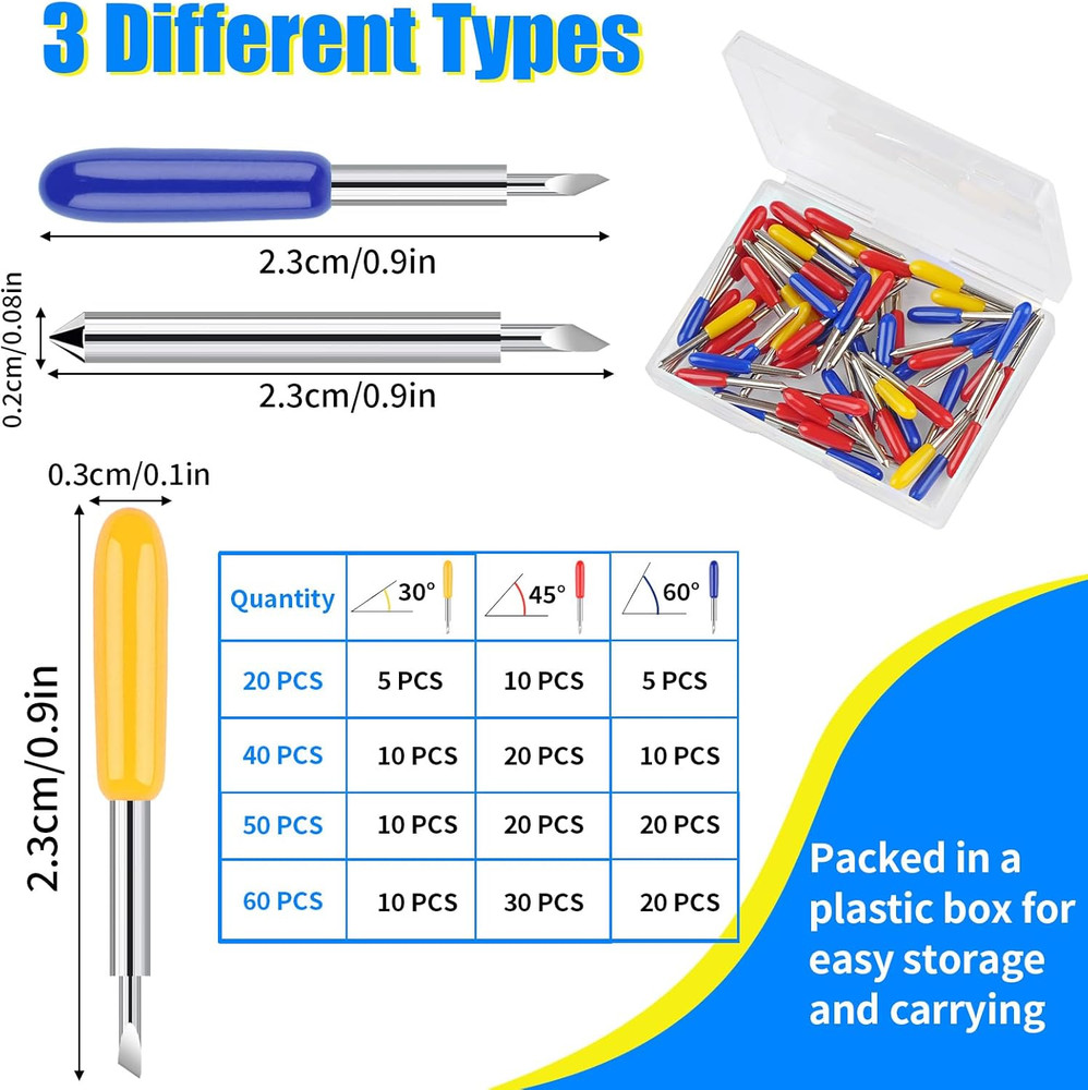 40 PCS Replacement Cutting Blades, Fine Point Blade Compatible with Explore Air