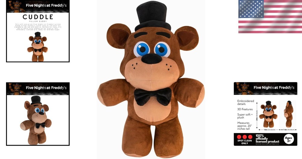 Soft Plush Freddy Fazbear Cuddle Buddy