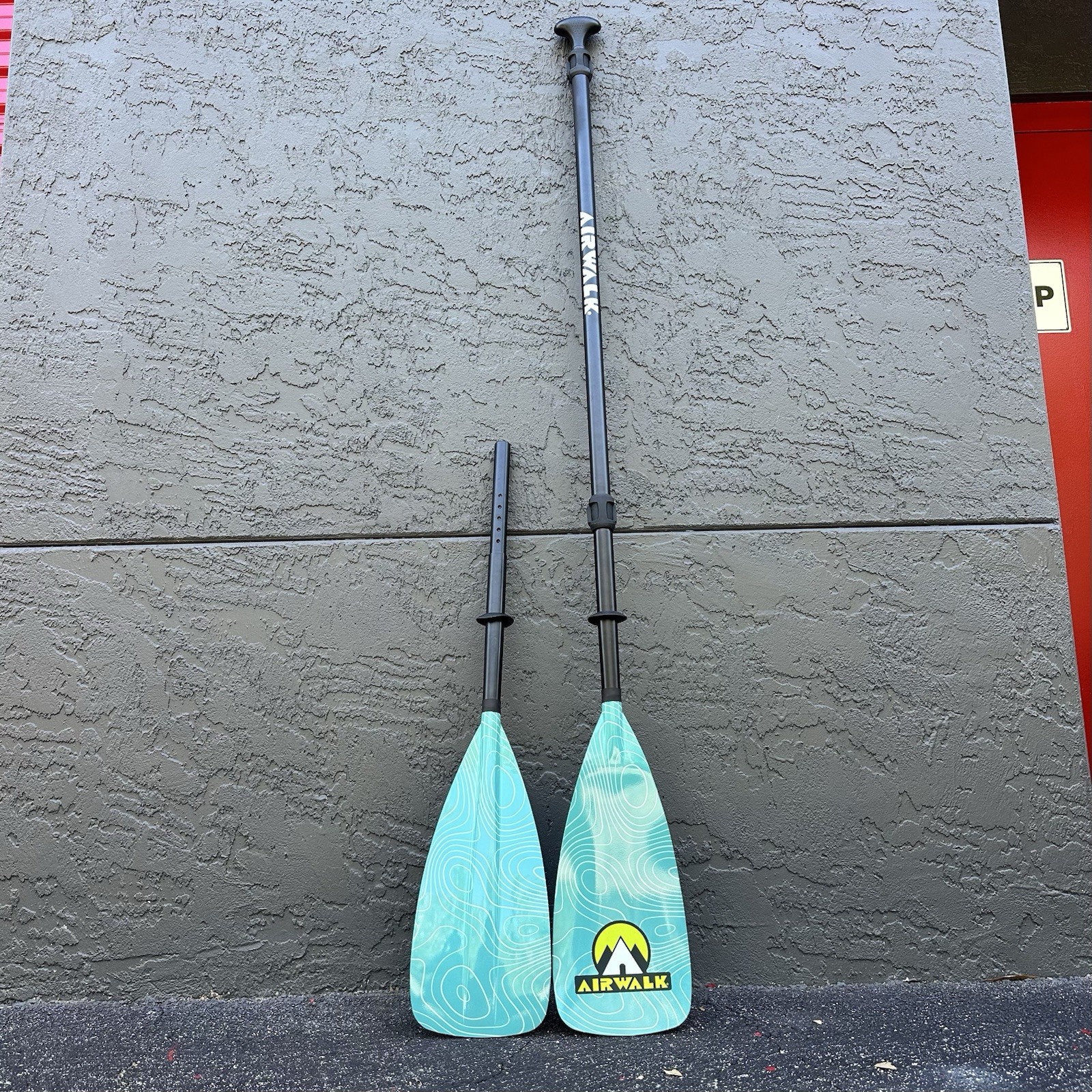 Kayak SUP Paddle - Adjustable 4-Piece, Floating, Lightweight (Airwalk)