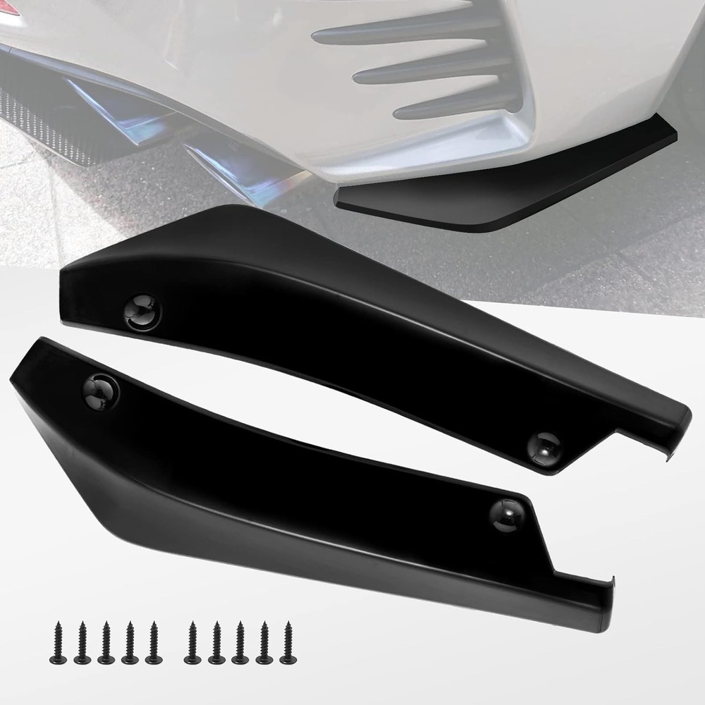 2X For BMW Car Rear Bumper Lip Diffuser Splitter Canard Protector Accessories