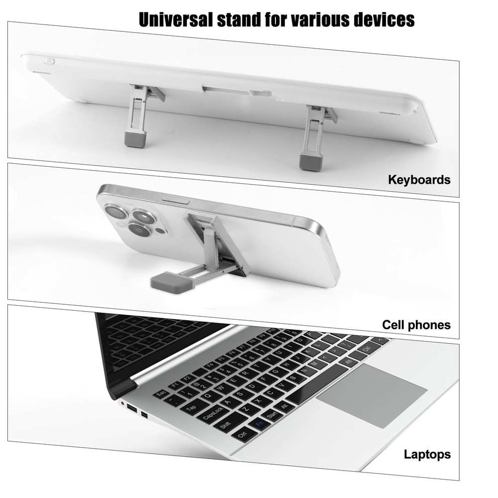 2pcs Foldable Keyboard Riser Stand for Desk, Adjustable Tilt & Portable Mini ...