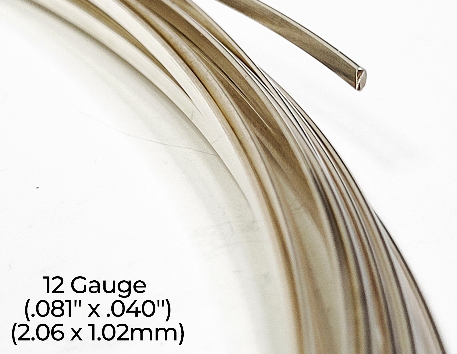 940 Argentium Silver Wire | Half Round, Half Hard | 8-22 Gauge | 1-10 Ft | USA