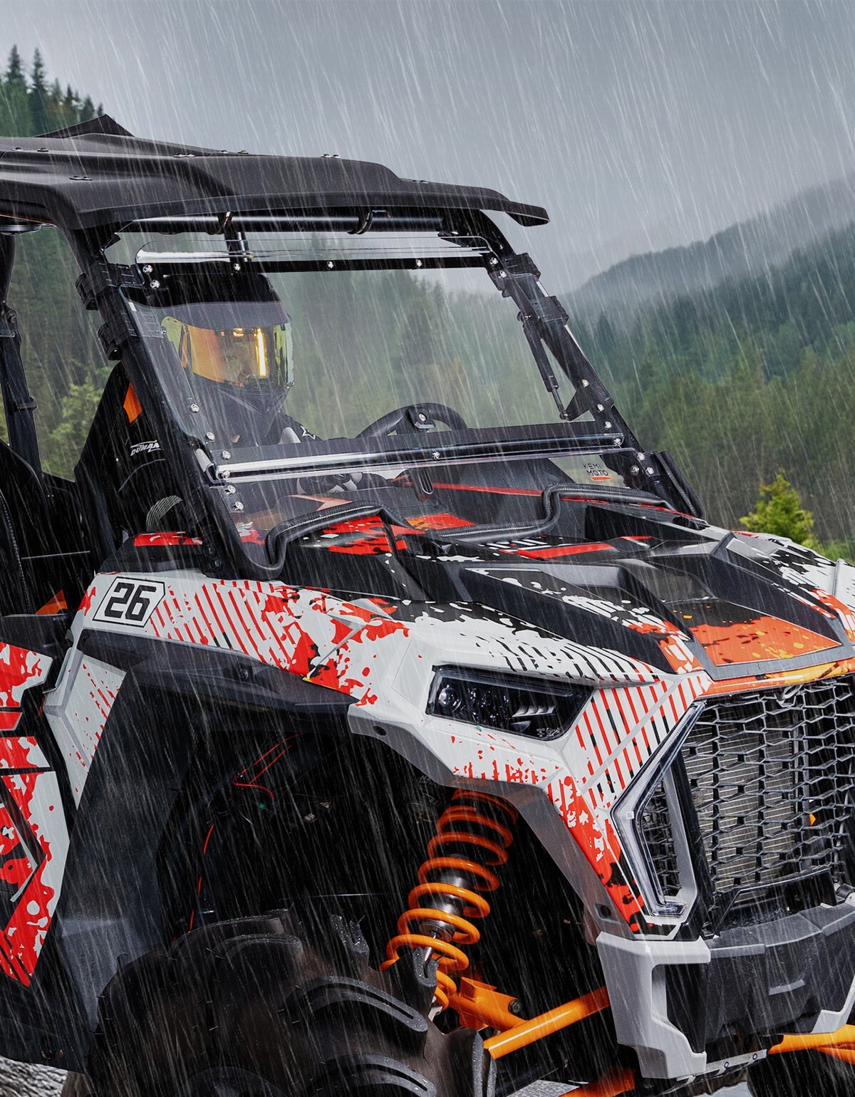 UTV Flip Up Split Front Windshield for 2019-2023 Polaris RZR XP 1000/4 Turbo 4