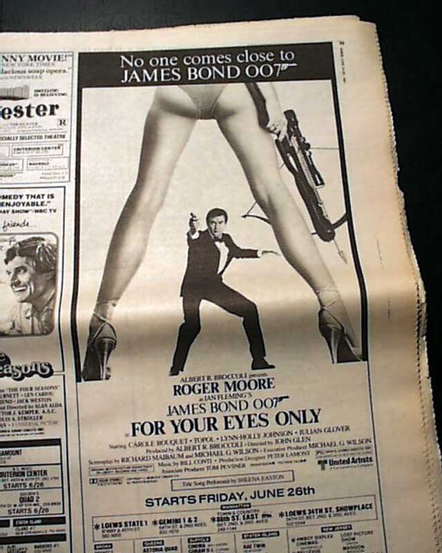 DRAGONSLAYER James Bond & STRIPES Opening Day - Tom Petty 1981 Advertisements