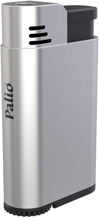 Palio Torcia Single Jet Flame Lighter, Refillable, Adjustable Torch Flame,Silver