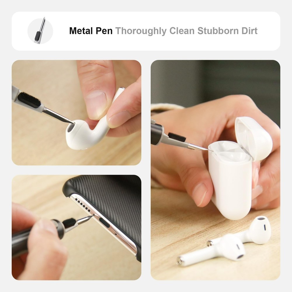 Multi-Function Cleaning Pen for AirPods | Soft Brush & Flocking Sponge Included