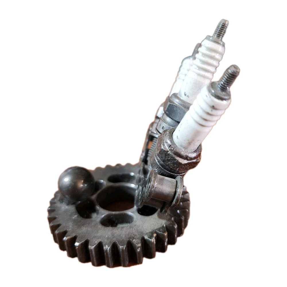 HandMade Metal Hardware Design Gears Chainlink Sparkplug Statue