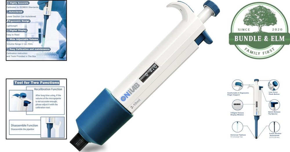 Micro Pipette with Large Display for Easy Volume Identification and Calibration