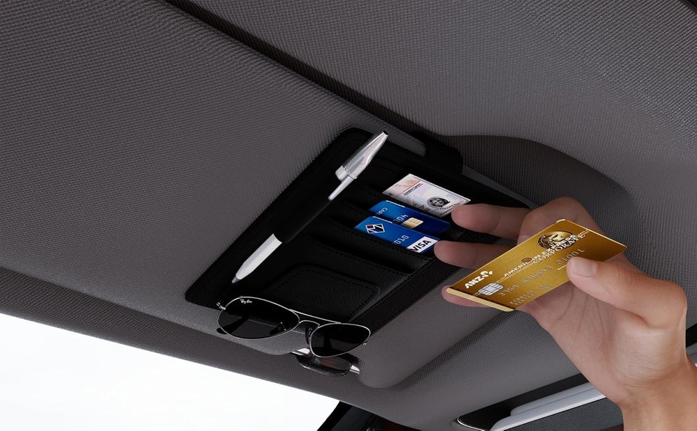 Auto Car Sun Visor Organizer, Multifunctional Auto Interior Accessories Storage