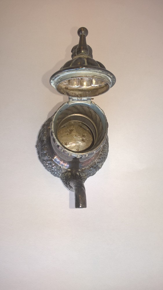 Simpson Hall Miller Coffee Tea Server Antique Victorian Repousse Silverplate 8"