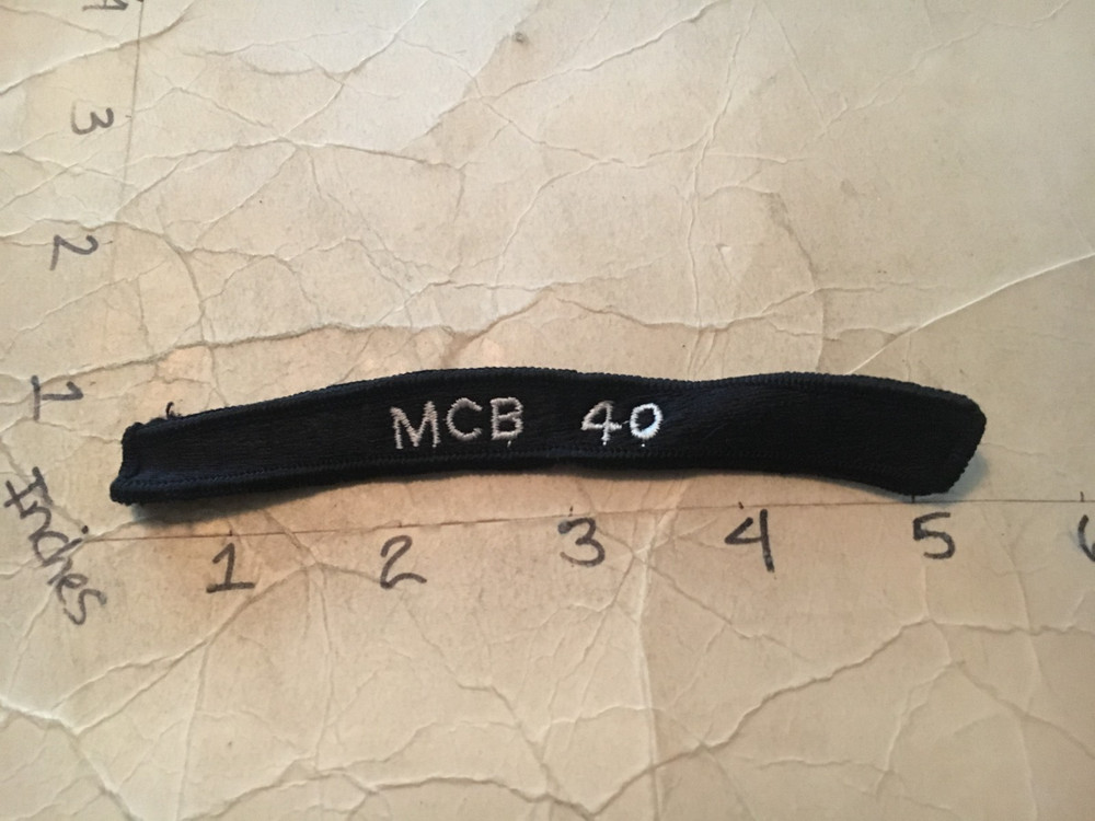 US NAVY SHOULDER STRIP TAB rocker Patch MCB 40