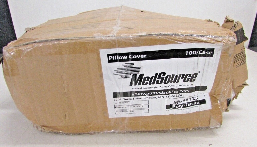 NEW! MEDSOURCE, MS-44125 Polytissue Pillow Case, 22x30, PK100