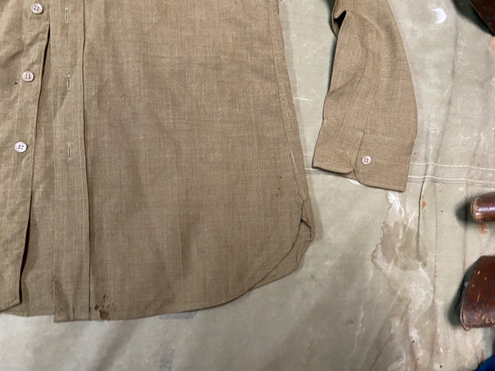 ORIGINAL WWII US ARMY OFFICER M1938 WOOL COMBAT FIELD SHIRT-LARGE 44R