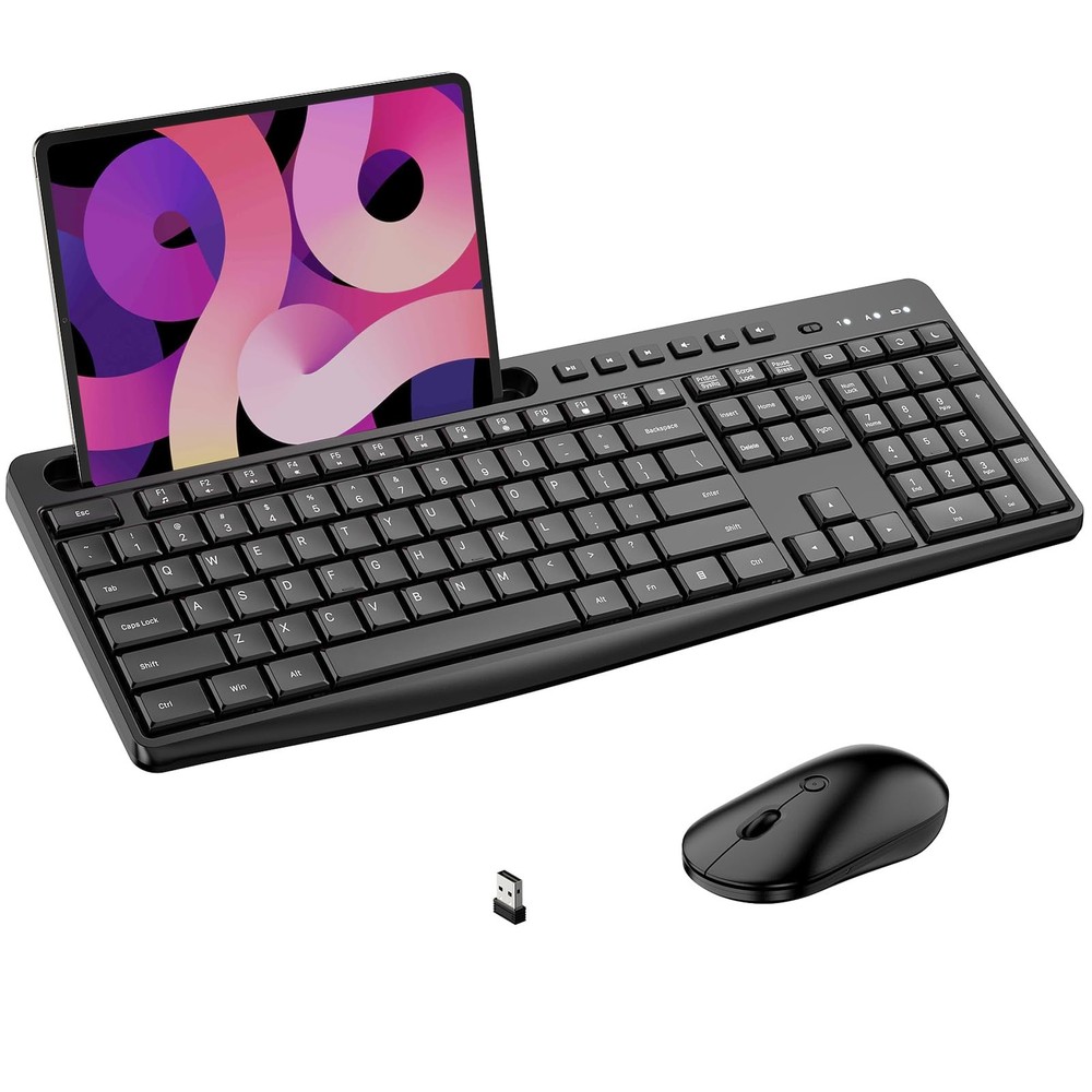 Wireless Keyboard and Mouse Combo, Acebaff 2.4G Quiet Wireless Computer Keyboard