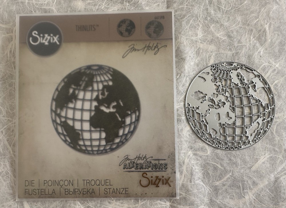 Sizzix Tim Holtz Thinlits Die MINI GLOBE Alterations World Map 661598