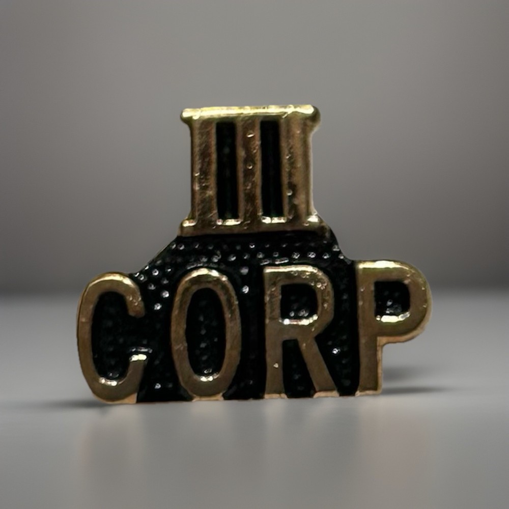 III CORP HAT PIN SMALL 3/4” WIDE