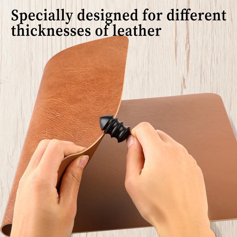 2PCS Leather Edge Burnisher Bits Leather Working Tools Burnish Kit Wood Hand