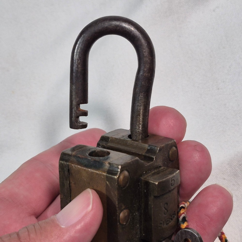 BRASS PADLOCK By TRUSTY LOCK 8 LEVERS