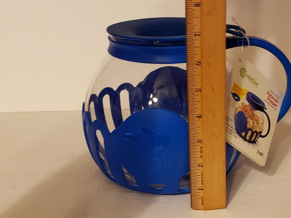 Ecolution Microwave Micro-Pop Popcorn Popper Glass 3 Qt (NEW NO BOX)