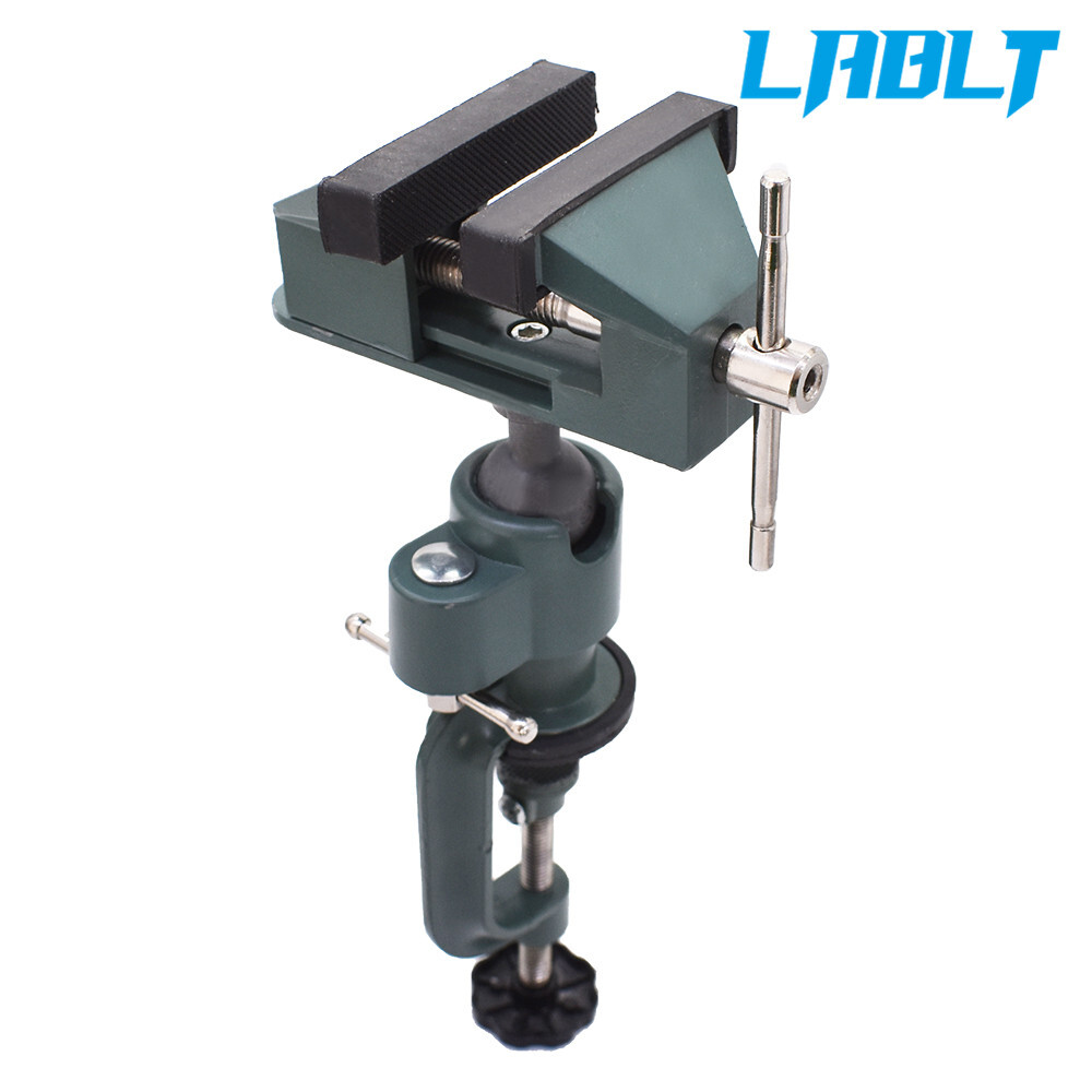 LABLT 3" Universal Table Vise Aluminum Swivel 360° Rotating for Holding Parts