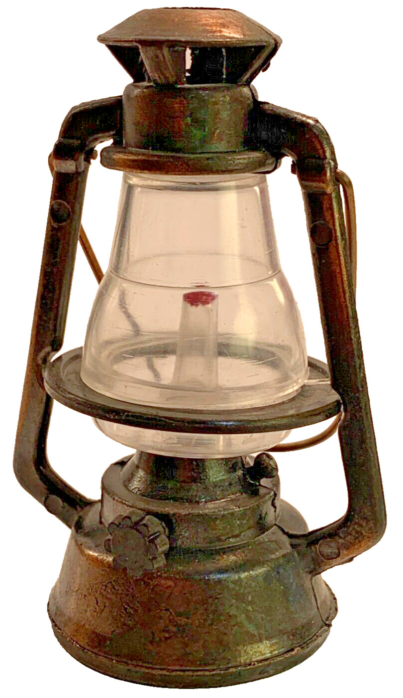 Vintage Die-Cast Pencil Sharpener Kerosine Oil Lantern With Box PSE