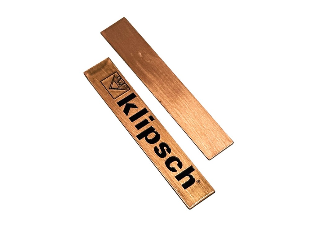 [New] Klipsch Badge Logo Emblem-Solid Copper Look, Pair for Speakers