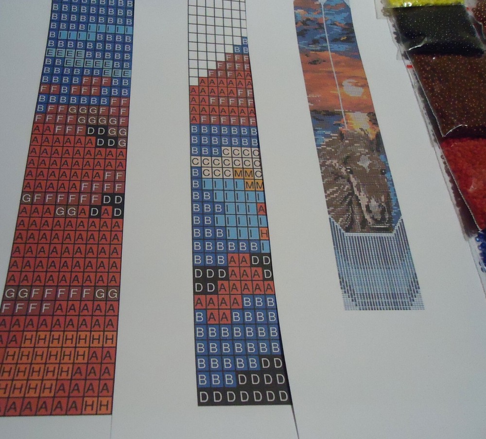 Kit for making a necklace gerdan. Beading Loom Pattern. "Horse1"