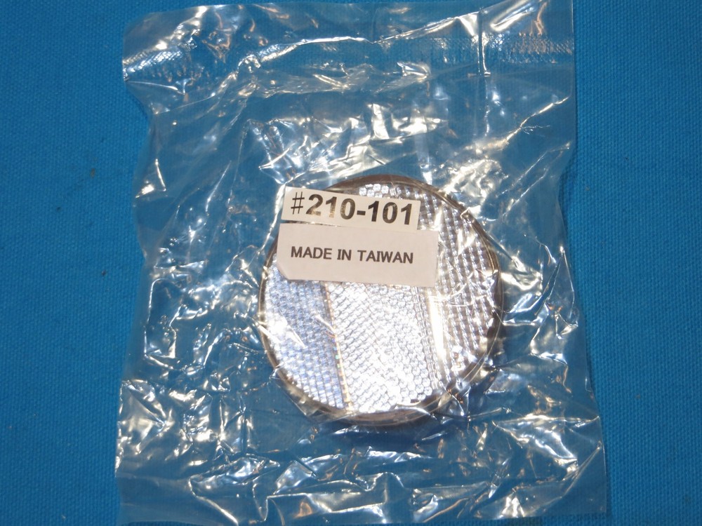 Bicycle 2-1/2" Round Clear Front Plastic Reflector - New