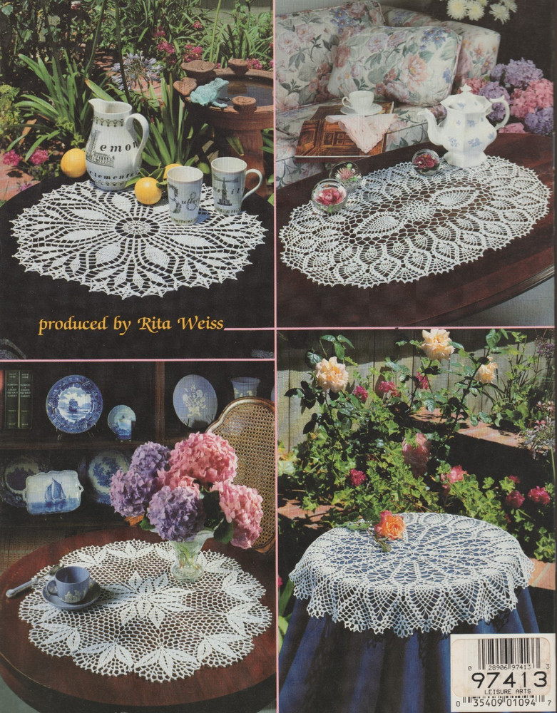 Table Toppers - CROCHET PATTERN - Doiley Doilies - American Needlework #1094