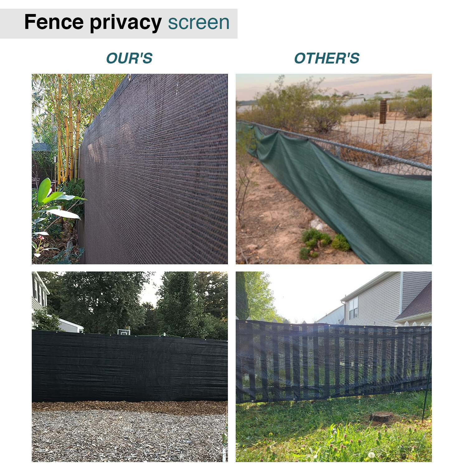 4/5/6/8 ft Privacy Fence Screen Garden Yard UV Windscreen Mesh Shade Net Cover