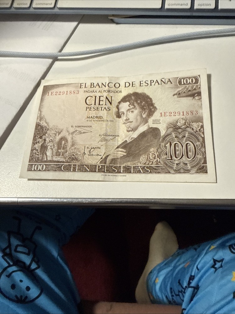 Spain- 100 Pesetas- 1965