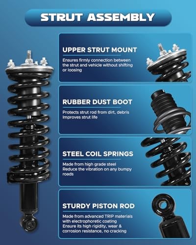 Front and Rear Complete Strut Spring Assembly Fit for 1994-2004 Ford Mustang