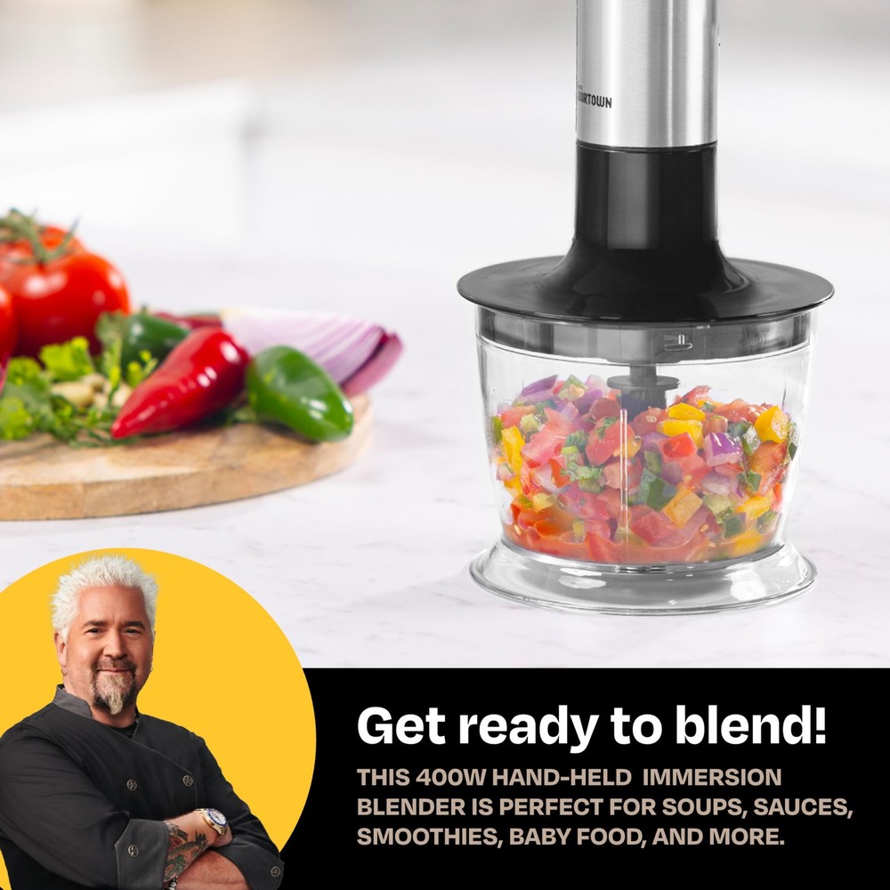 Immersion Blender with DynamicShaft Technology, 400W & -Hand Speed Control – ...
