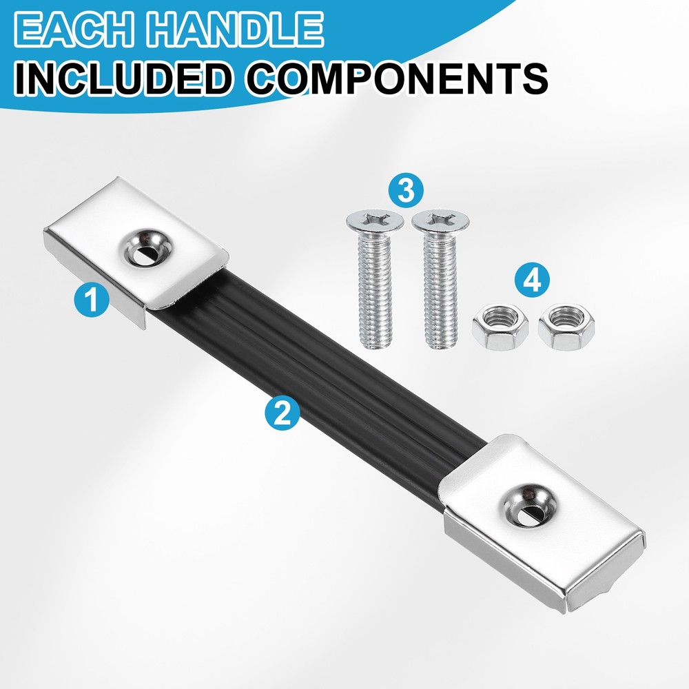 3 Pieces 6.3 Inches Speaker Cabinet Strap Handles, Pull for Speaker Case, Silver