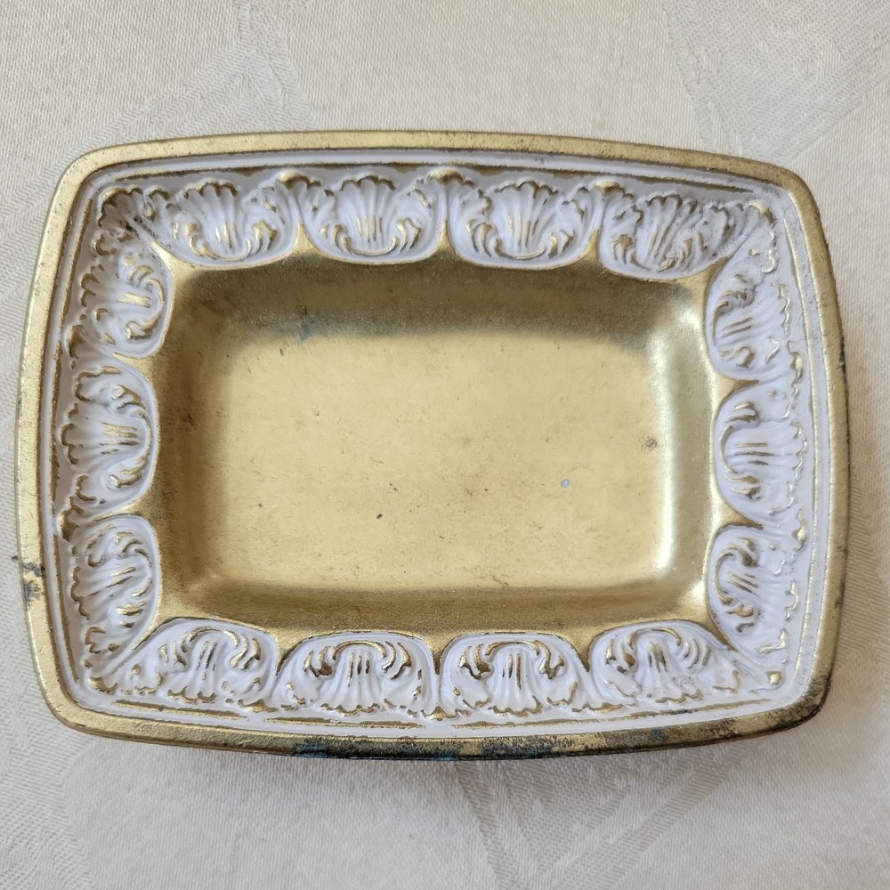 Vintage Mid-Century Ornate Solid Brass bathroom set 4pc.