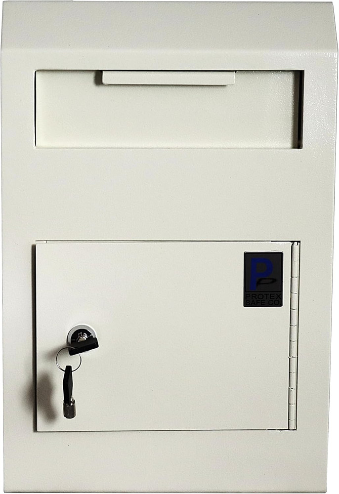 Protex Wall-Mount Drop Box Safe (WDS-150), Piano Hinge, Secure Suggestions, Ball