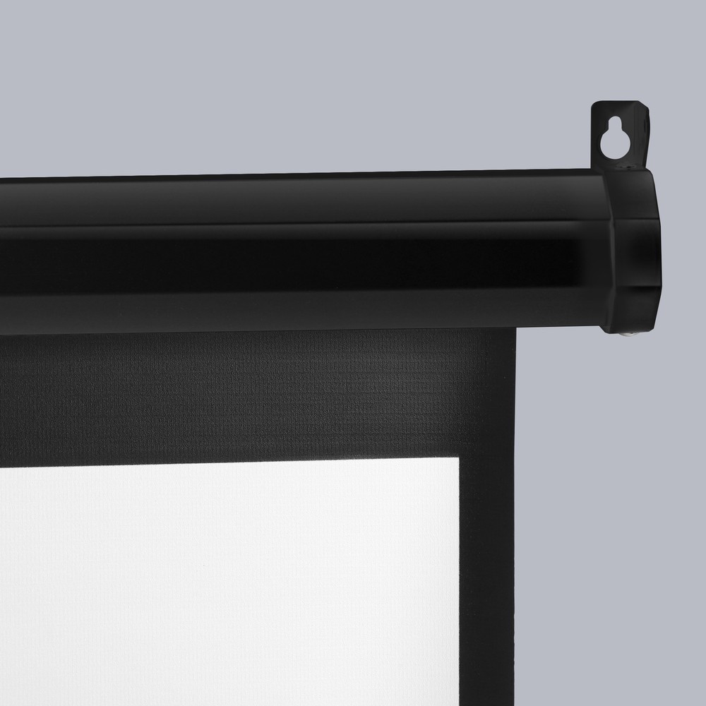 72 Inch Manual Projection Screen Pull Down 4:3 HD Projector 4K Widescreen Black