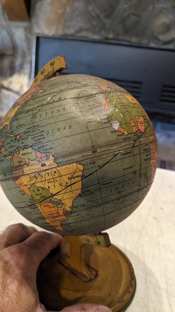 Vintage J. Chein & Co. World Globe Rotating Base