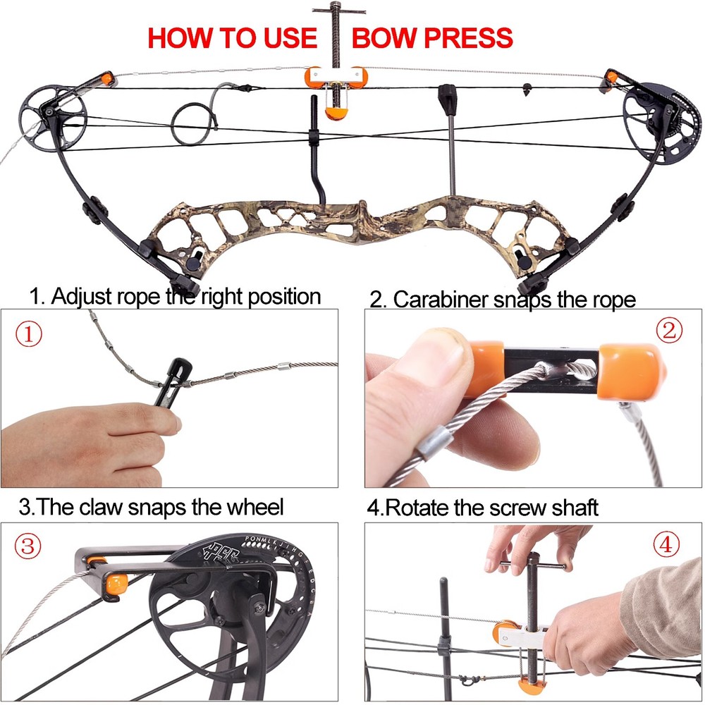 Archery Compound Bow Press Portable Hunting Bow String Replacement Tool