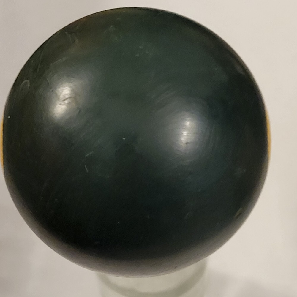 Vintage Number 6 Solid Green Replacement Pool Ball Yellowed Dot