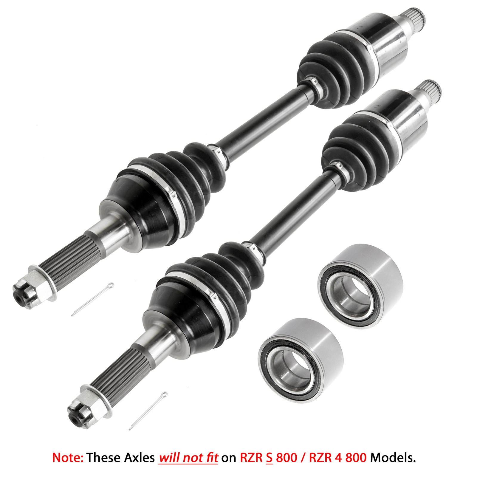 Rear Left & Right CV Joint Axle With Bearing For Polaris RZR 800 EFI 2008-2013