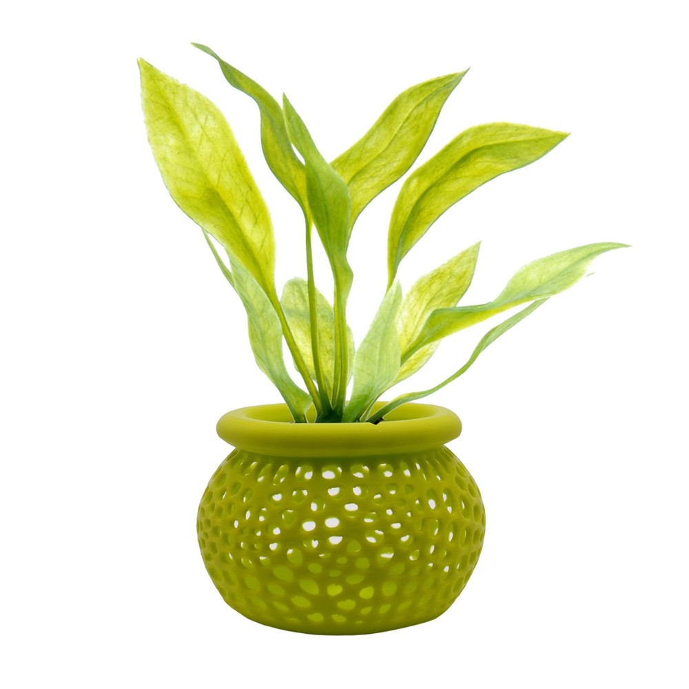 3DAquaticSolutions Aquarium Plant Pot Holders, Aquatic Small, Lime