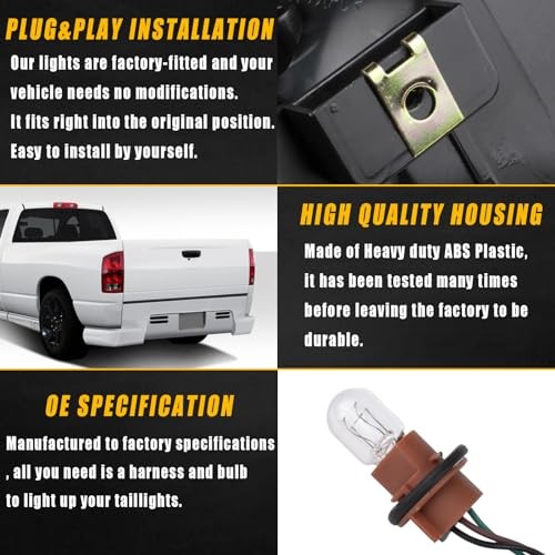 Tail Light Compatible With 2002 2003 2004 2005 2006 Dodge Ram Left Driver Side