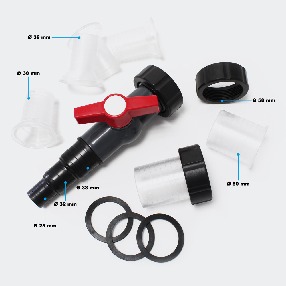 New SUNSUN GRECH CPF-30000 Filter Hose Adapter Set