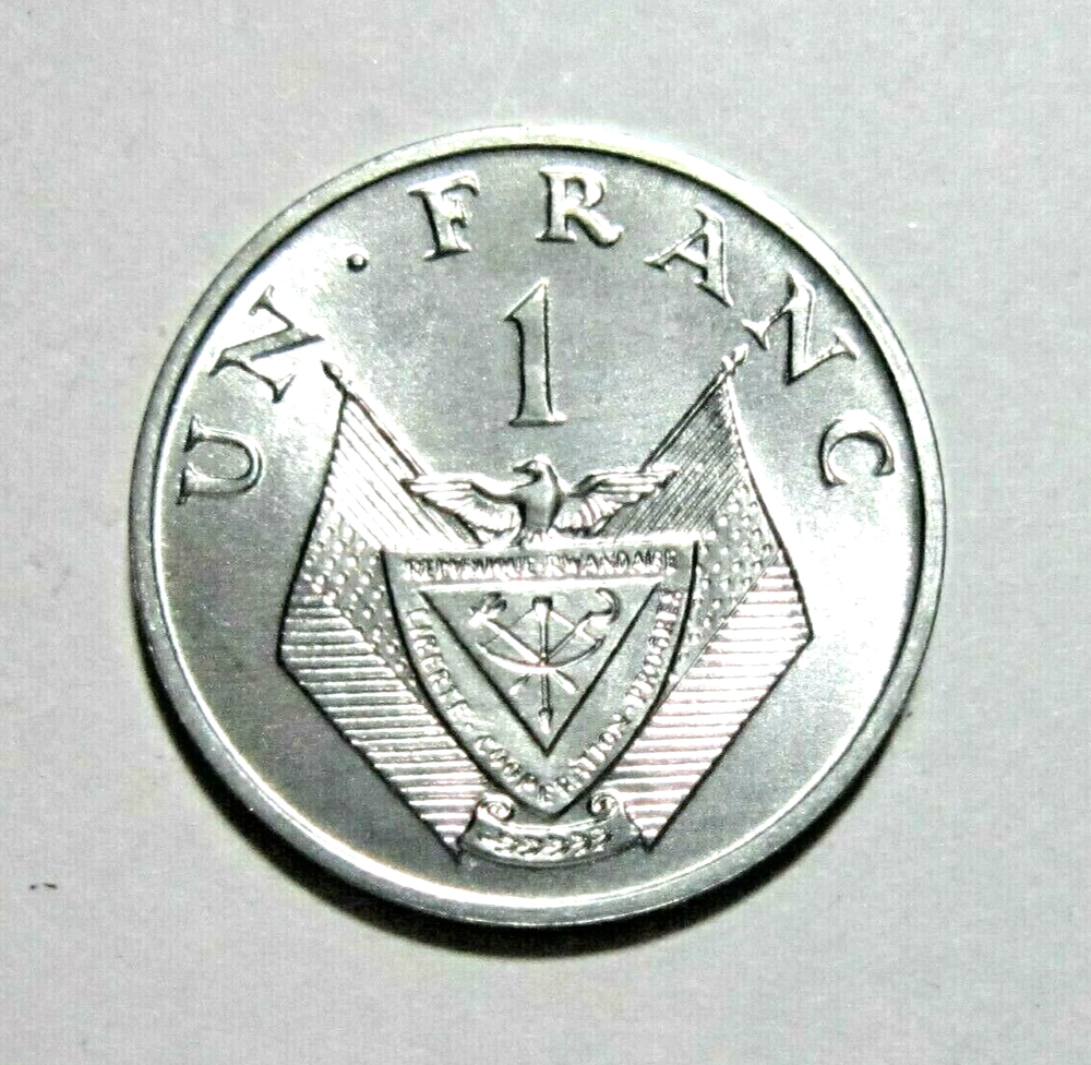 RWANDA. 1 FRANC, 1969. UNCIRCULATED.