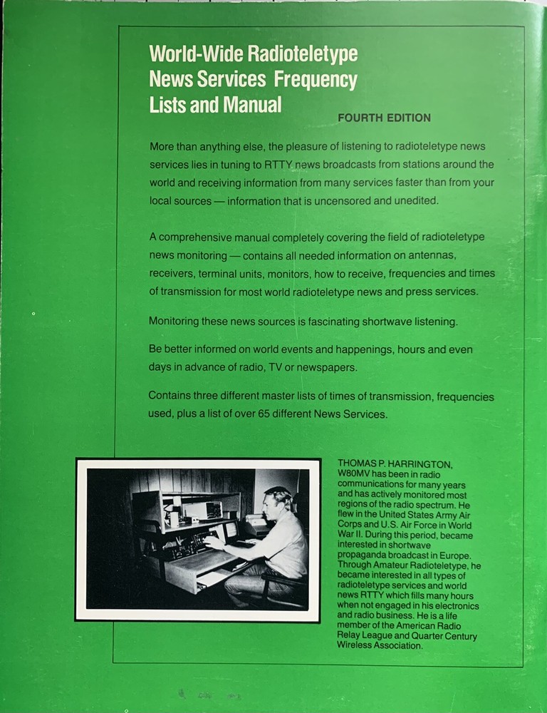 WORLD PRESS SERVICES FREQUENCIES HANDBOOK