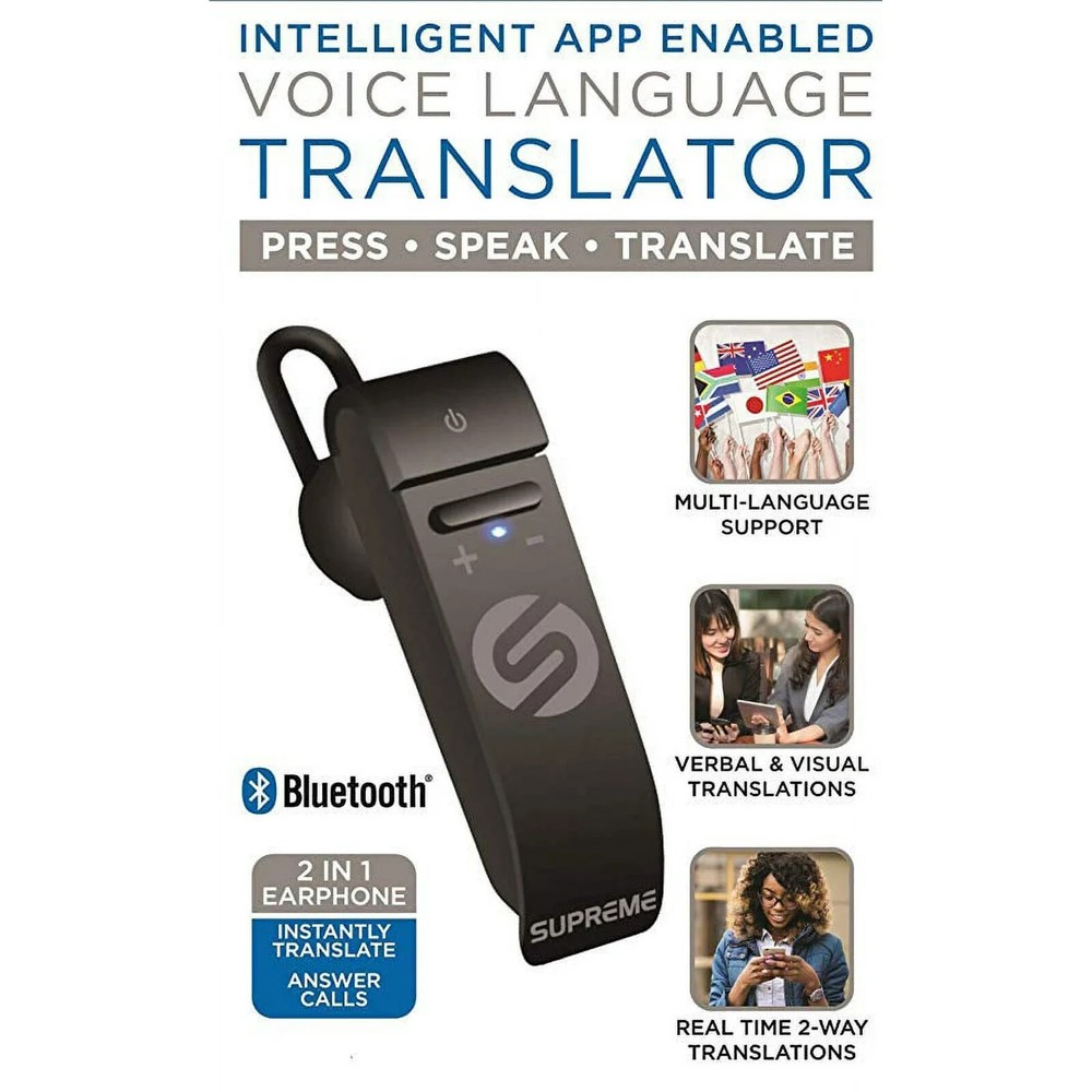 Supreme - Language Translating Earphone - Black BTLT-150