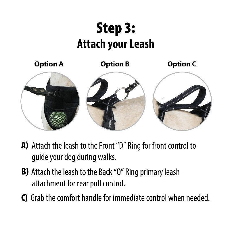 Non-Pulling Dog Harness Adjustable Control Handle Reflective Storage Pouch New