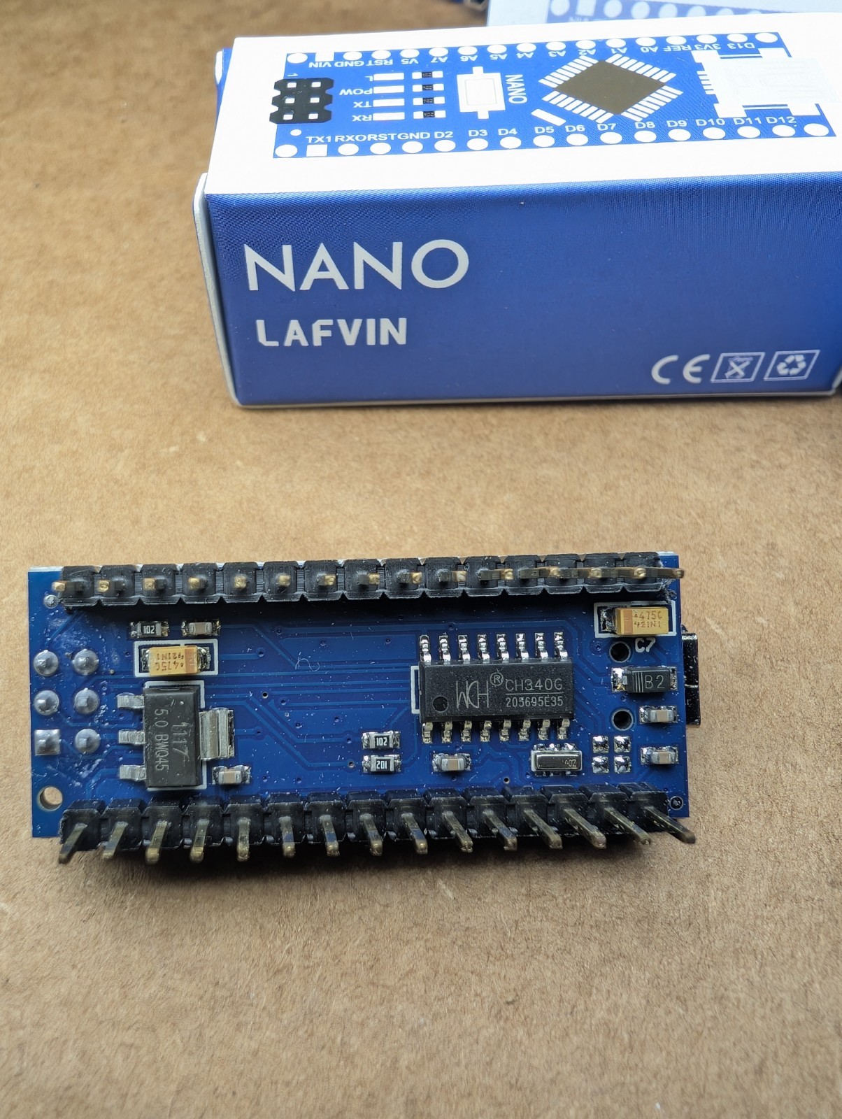 3-pack Lafvin Nano V3.0 Nano Micro-Controller + USB cables (Arduino Compatible)