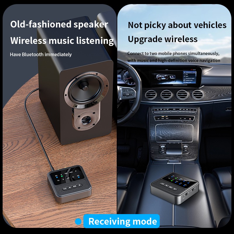 Bluetooth-Compatible 5.4 Audio Adapter APTX Receiver And Transmitter 2-In-1
